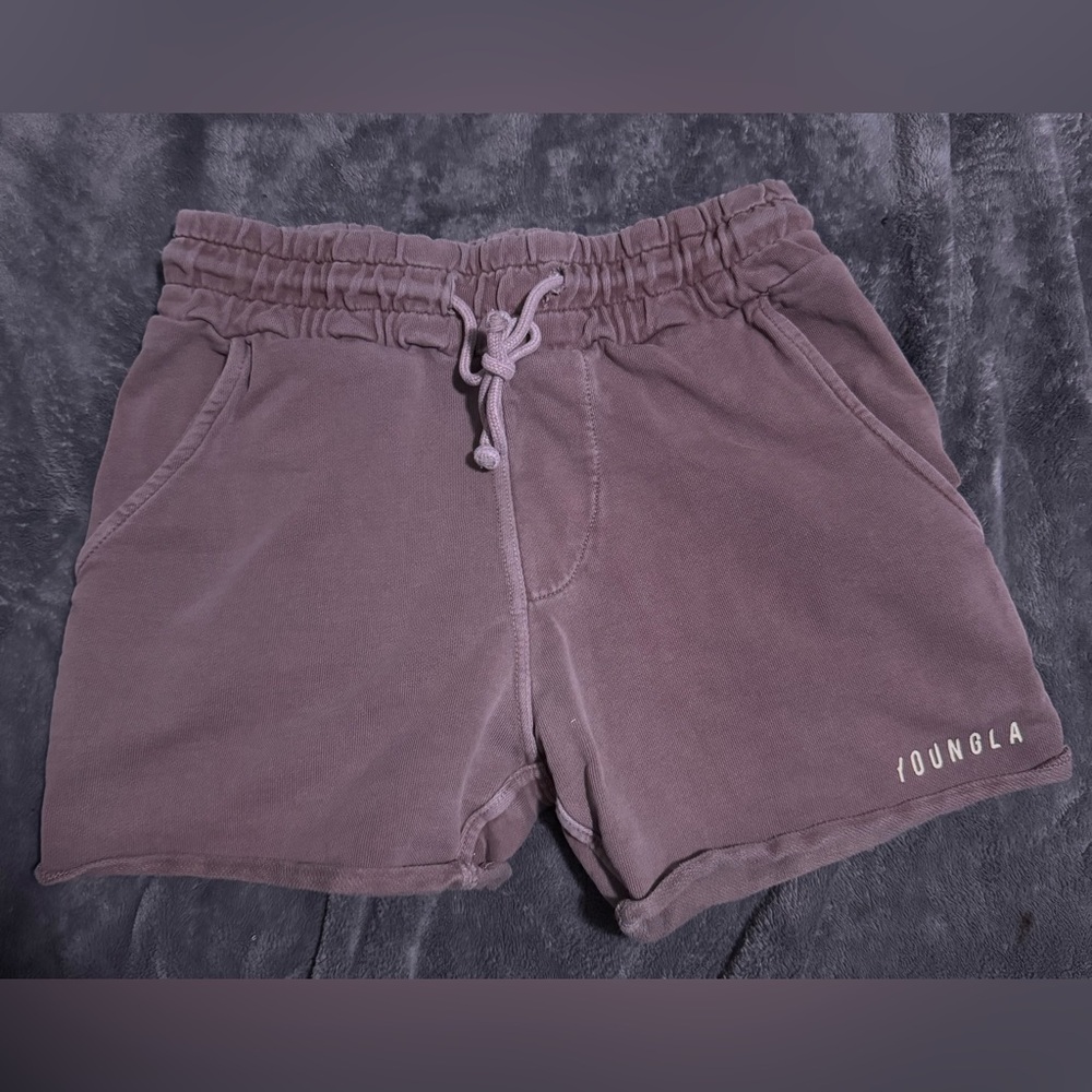 YoungLA Unisex Athletic Shorts Light Brown